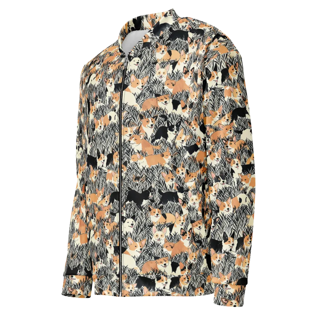 Corgi Country on Bomber Jacket — Left Front
