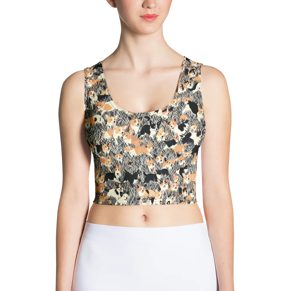 Corgi Country on Crop Top — Front