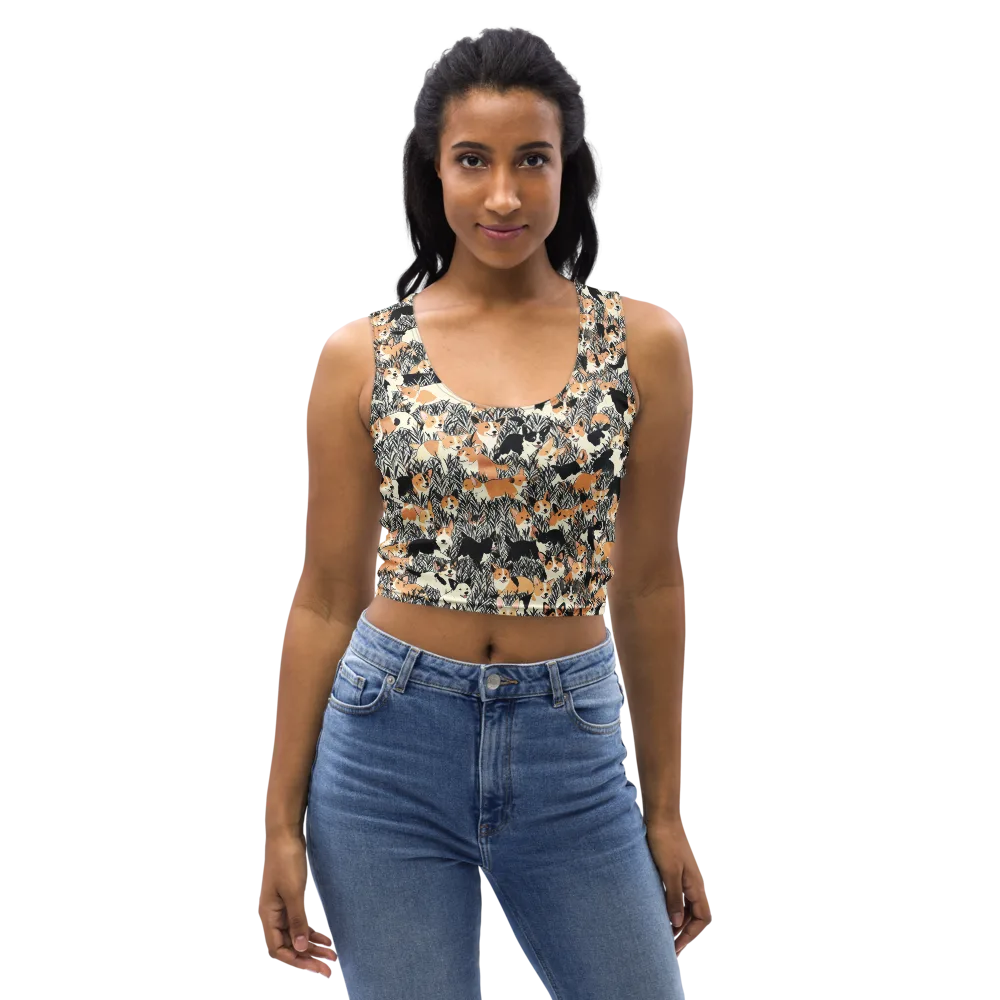 Corgi Country on Crop Top — Front