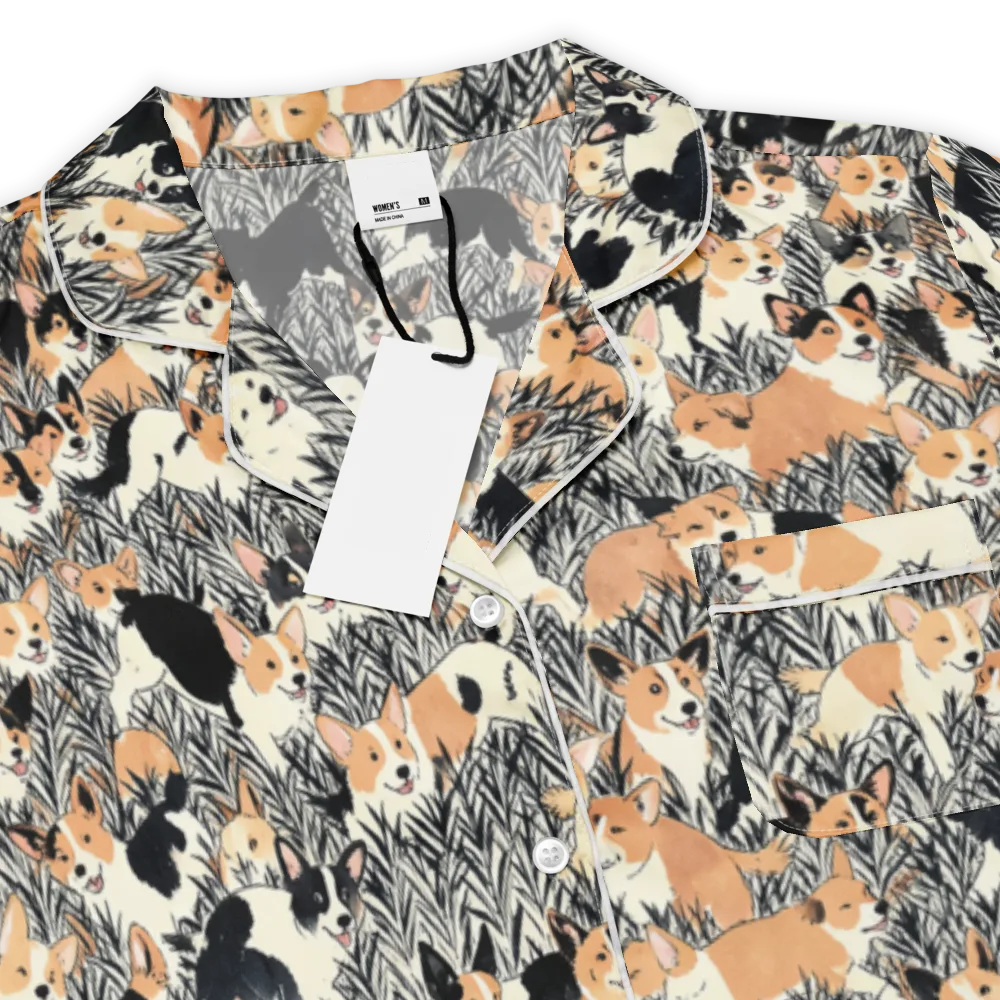 Corgi Country on Women's Short Sleeve Pajama Top — Product details