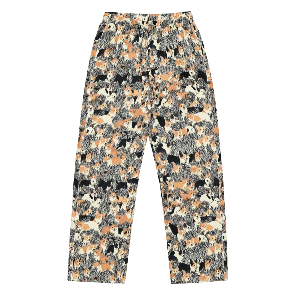 Corgi Country on Women's Pajama Pants — Front