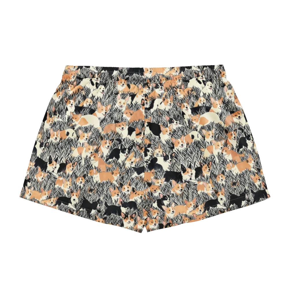 Corgi Country on Women's Pajama Shorts — Back