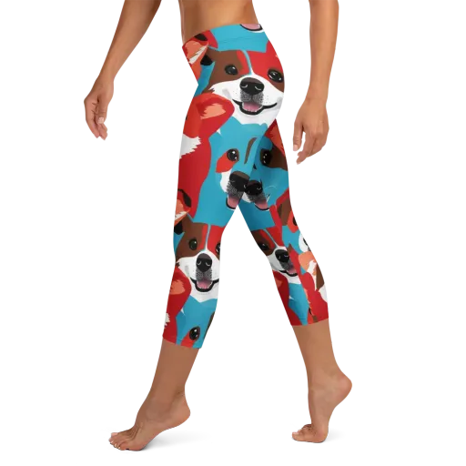 Pawsitive Color on a Capri Leggings