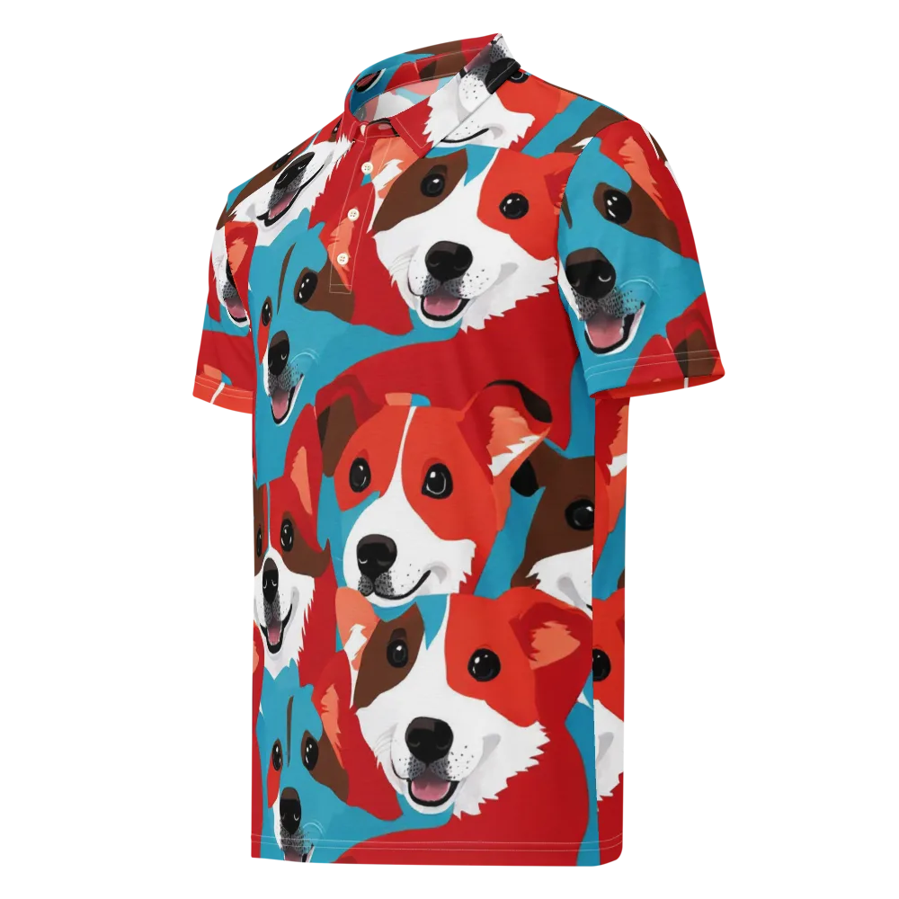 Pawsitive Color on Men's Slim Fit Polo Shirt — Left Front
