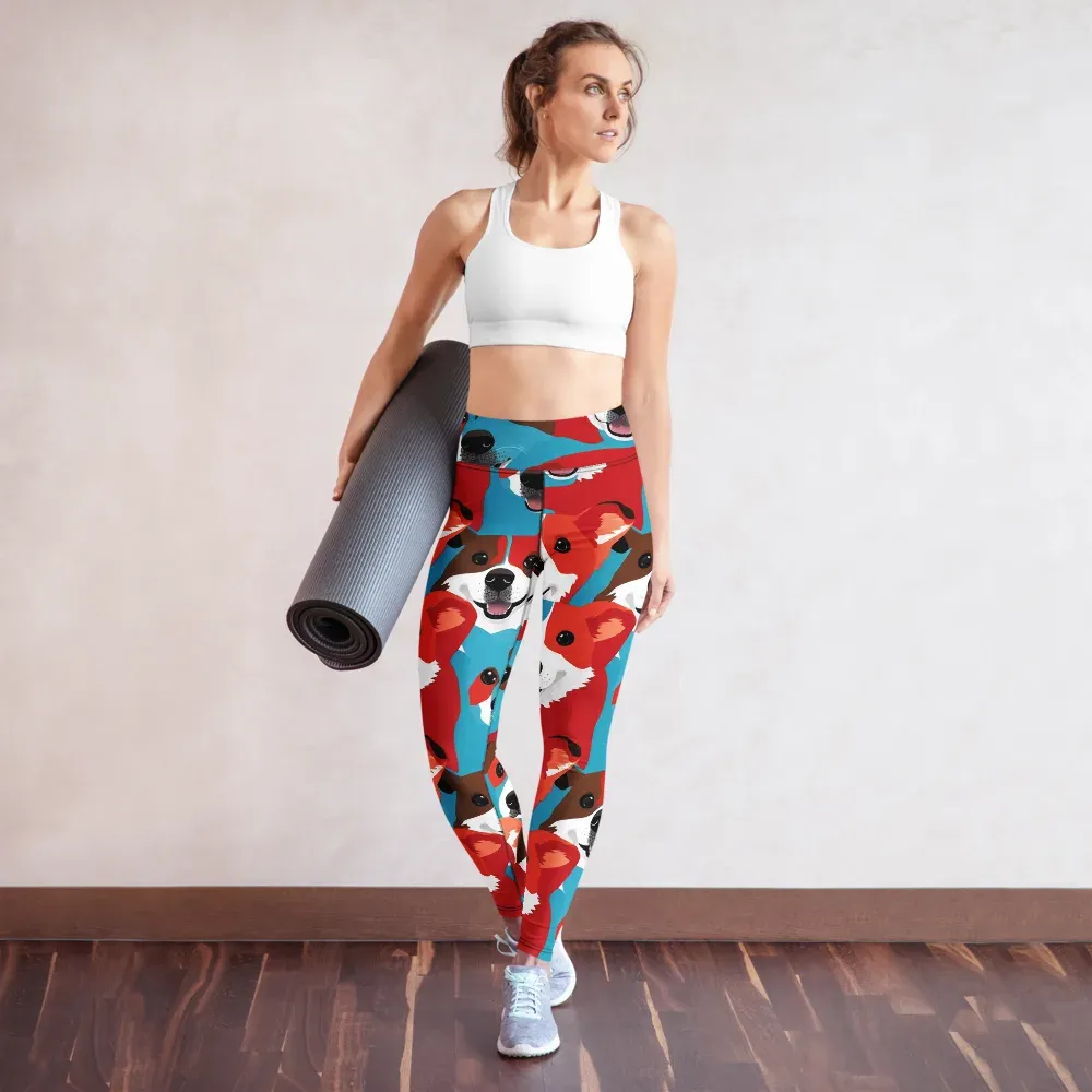 Pawsitive Color on Yoga Leggings — Front