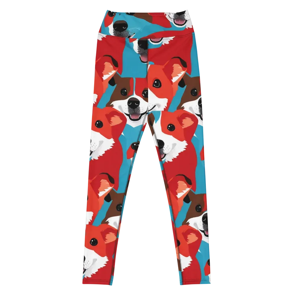 Pawsitive Color on Yoga Leggings — Front
