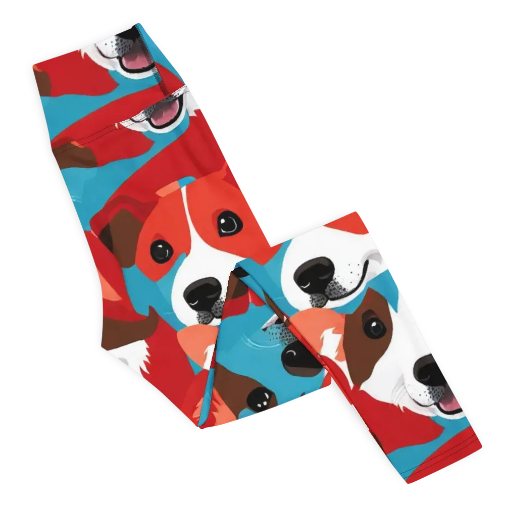 Pawsitive Color on Yoga Leggings — Right