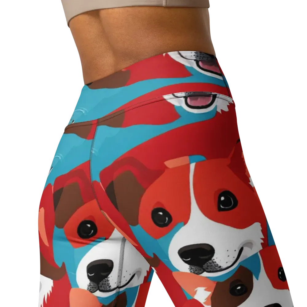 Pawsitive Color on Yoga Leggings — Back