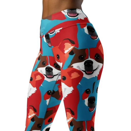 Pawsitive Color on a Yoga Leggings