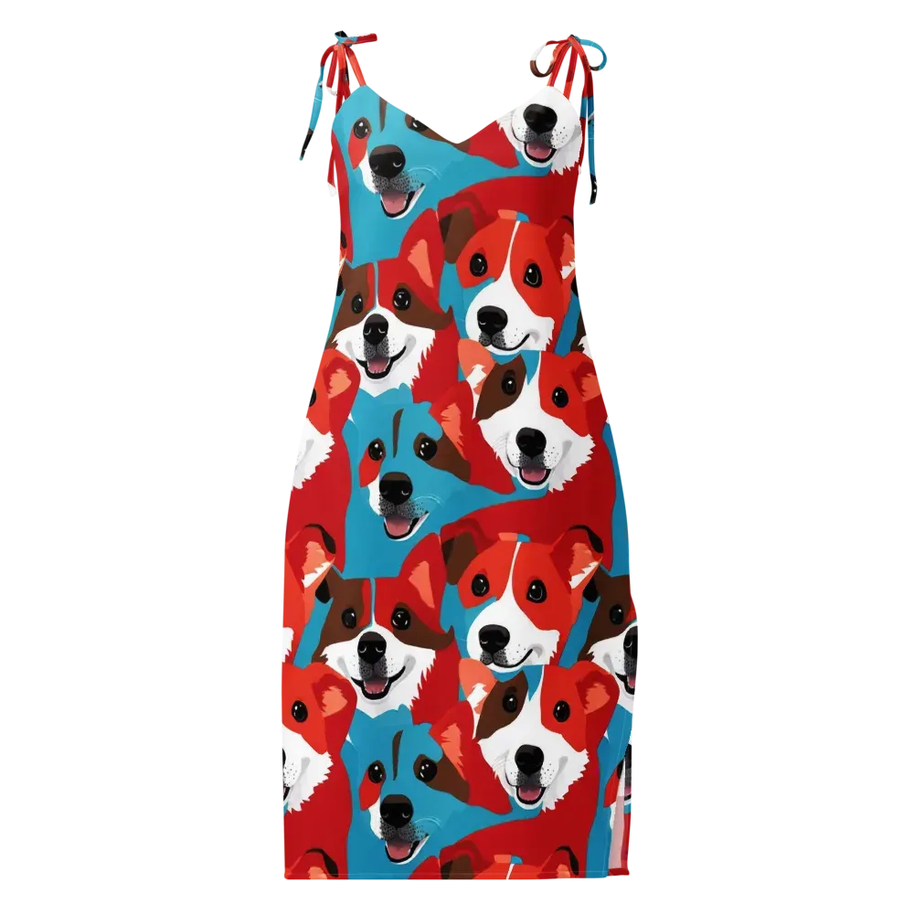 Pawsitive Color on Slip Dress — Front