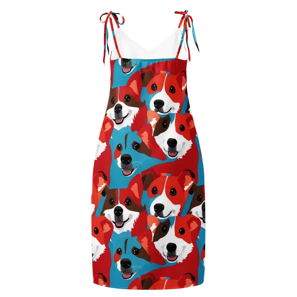 Pawsitive Color on Slip Dress — Back