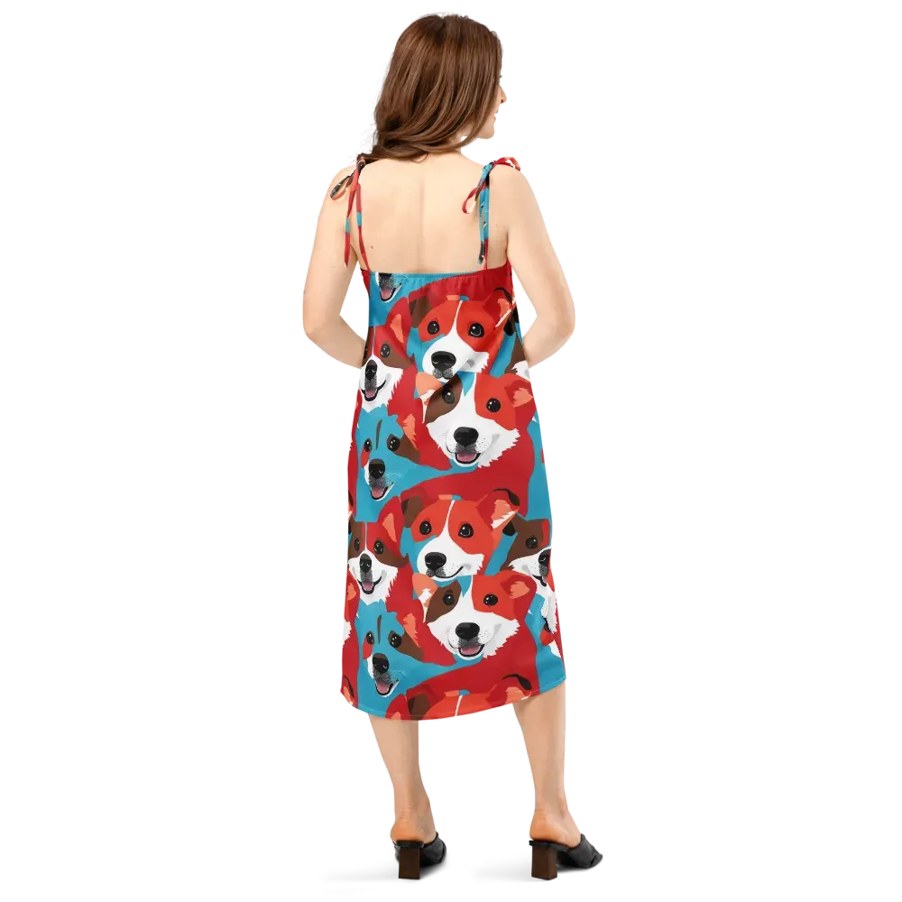 Pawsitive Color on Slip Dress — Back