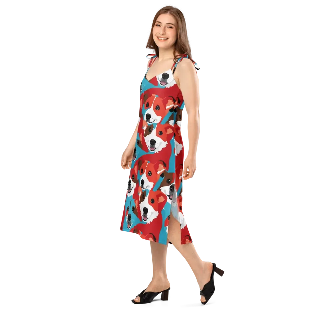 Pawsitive Color on Slip Dress — Left Front