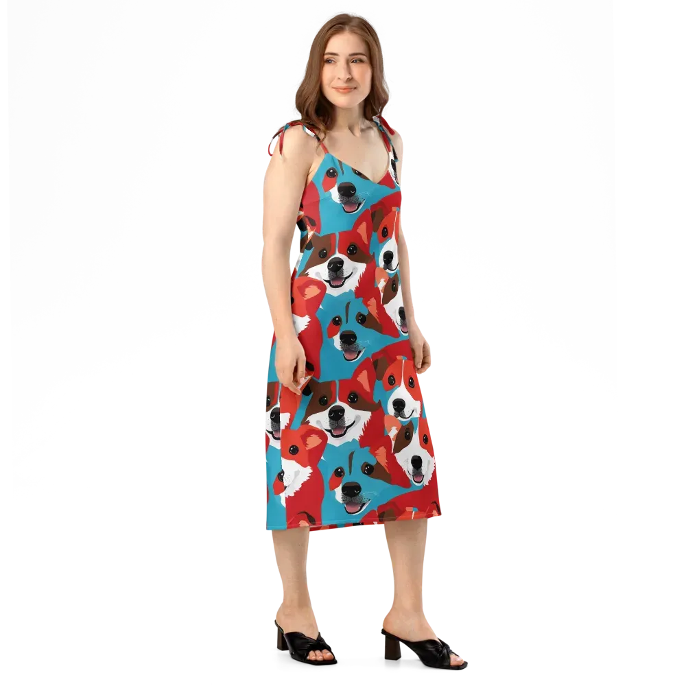 Pawsitive Color on Slip Dress — Right Front
