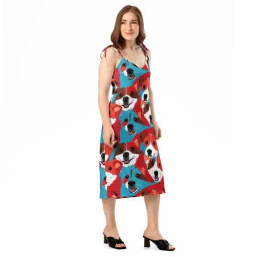 Pawsitive Color on a Slip Dress