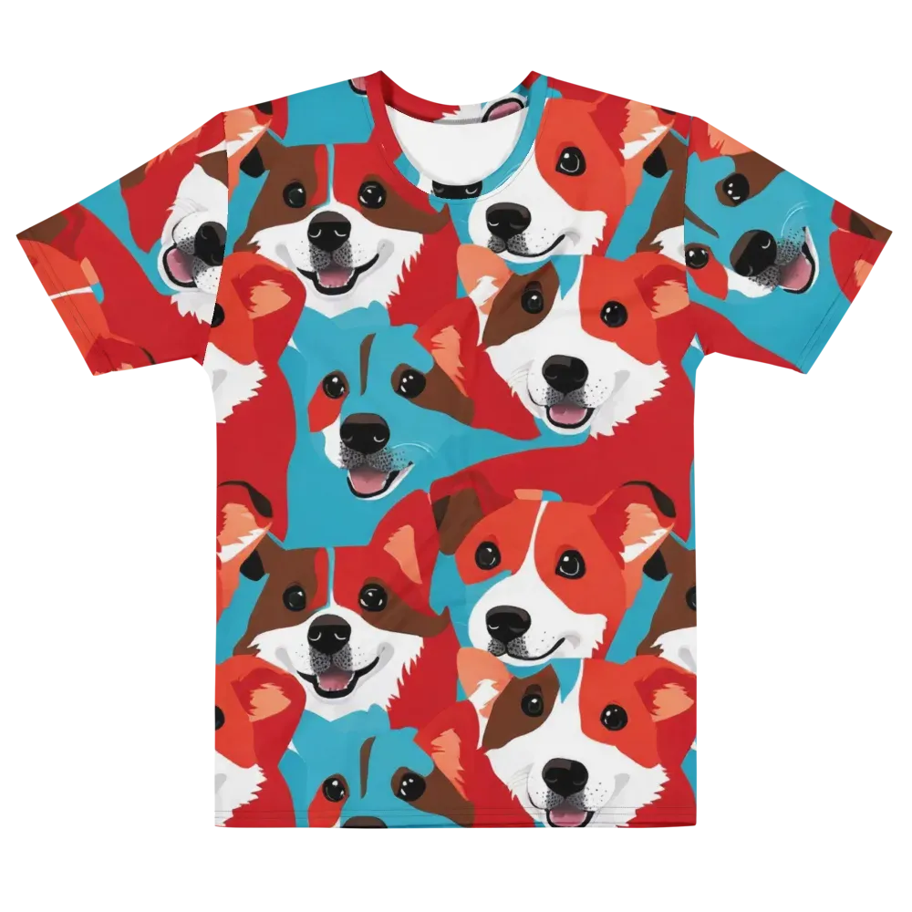 Pawsitive Color on Men's Cotton Crew Neck T-Shirt — Front