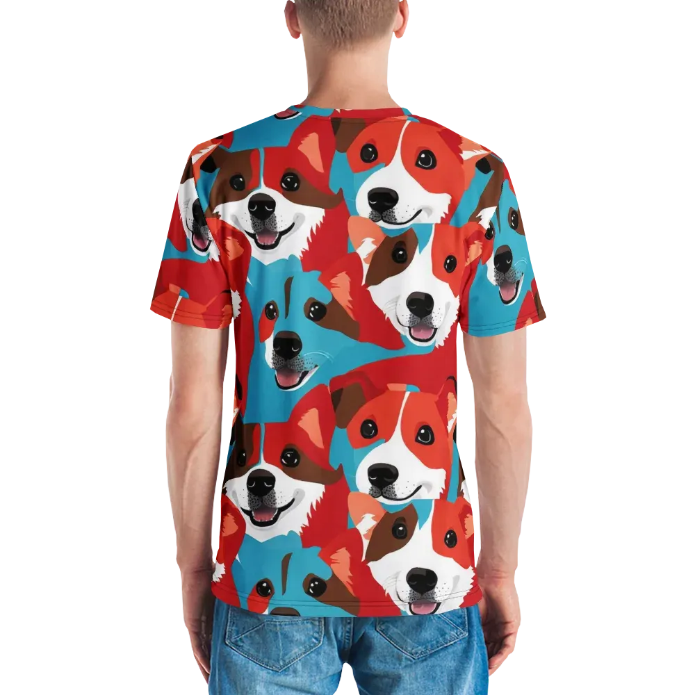 Pawsitive Color on Men's Crew Neck T-Shirt — Back