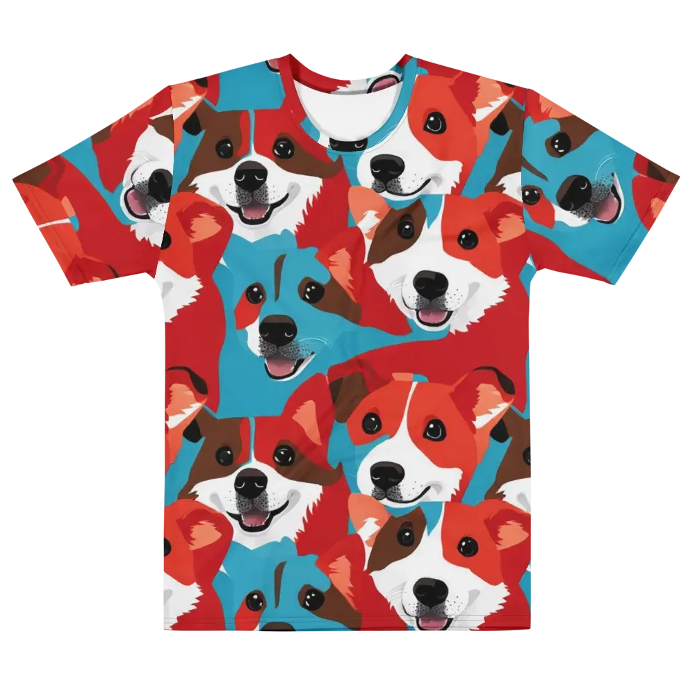 Pawsitive Color on Men's Crew Neck T-Shirt — Front