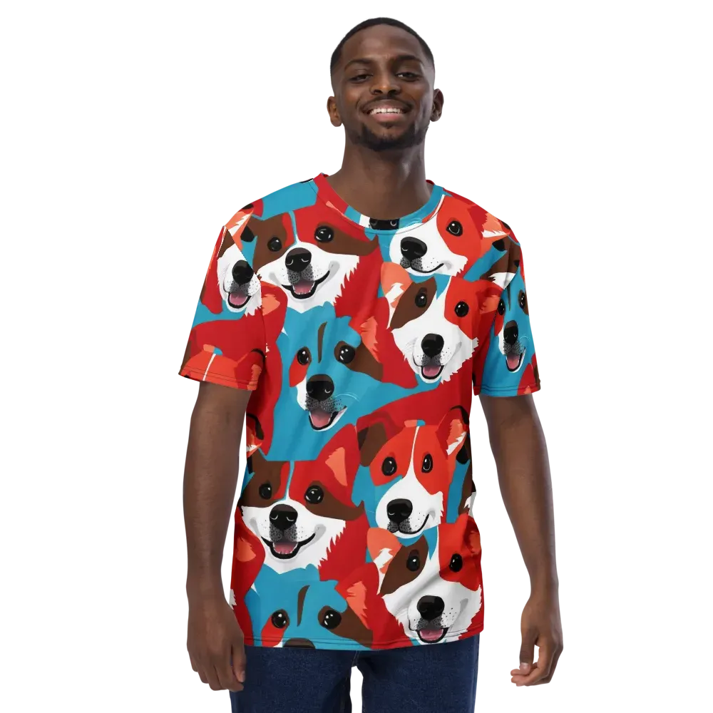 Pawsitive Color on Men's Crew Neck T-Shirt — Front