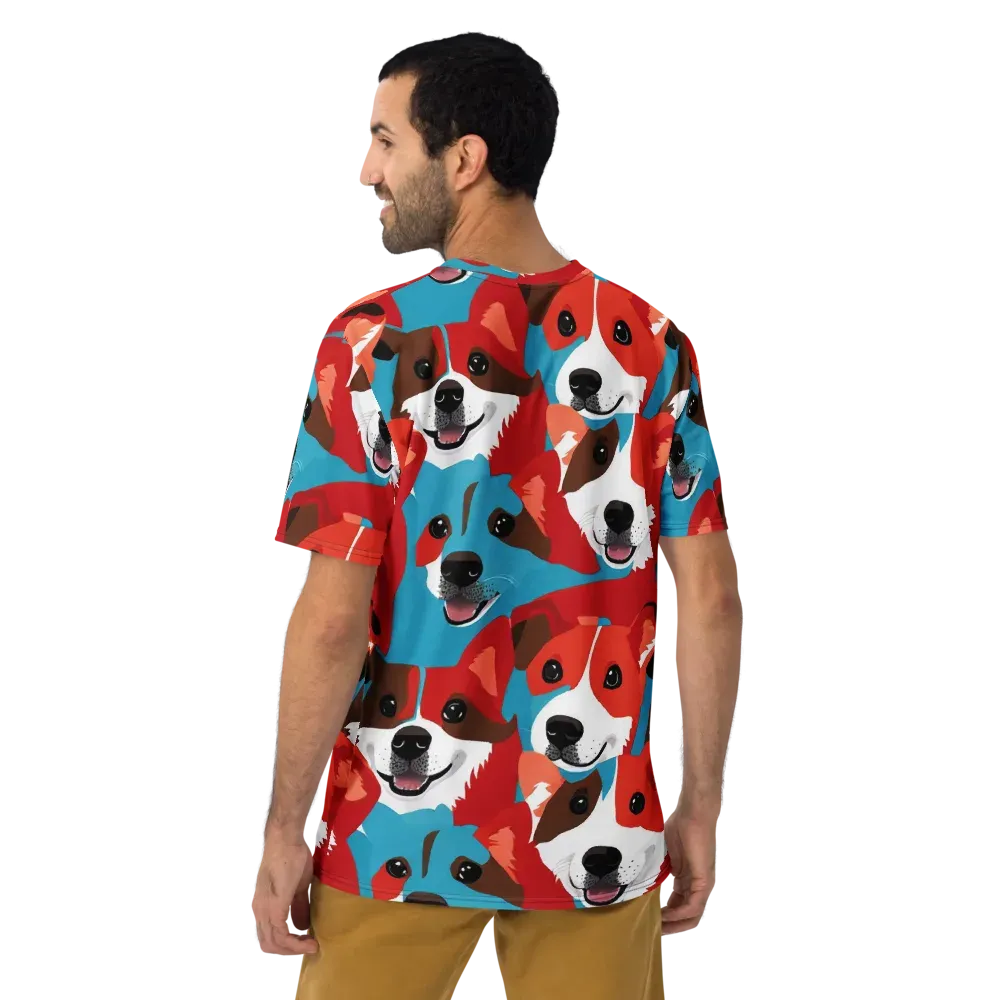 Pawsitive Color on Men's Crew Neck T-Shirt — Back
