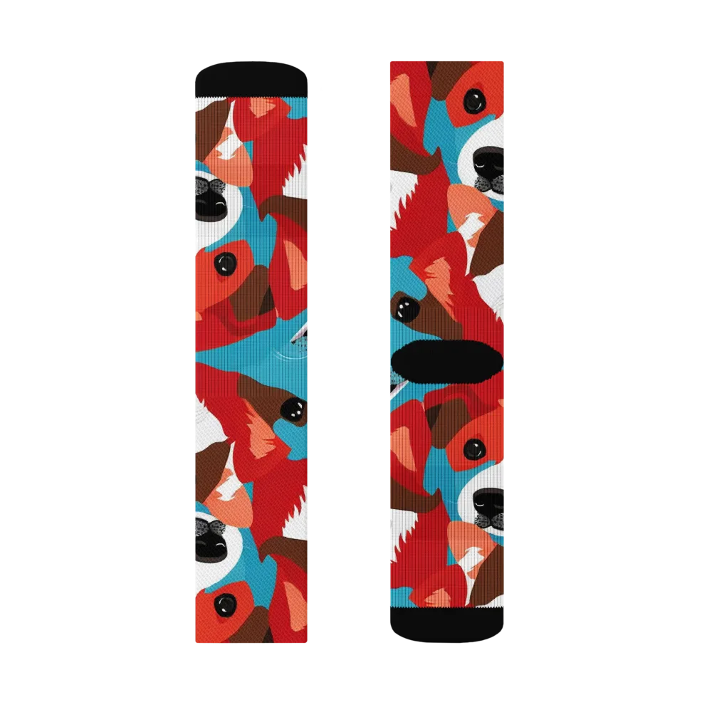 Pawsitive Color on Socks — Right Sock