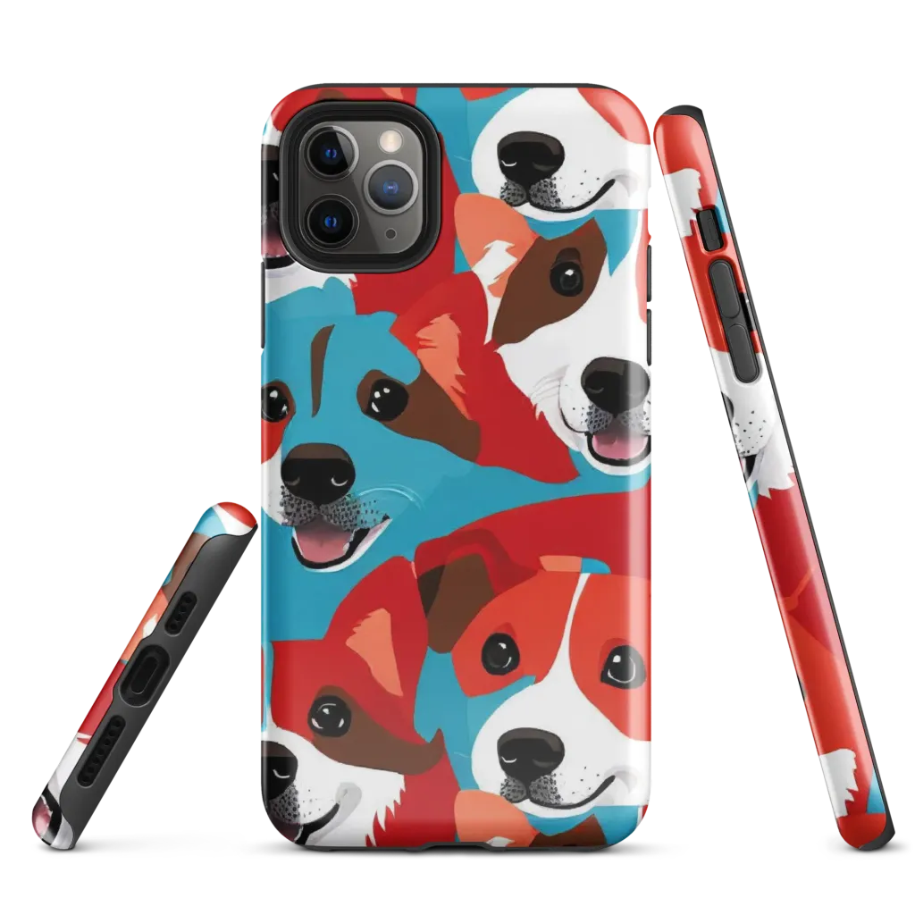 Pawsitive Color on Tough Case for iPhone® — Front