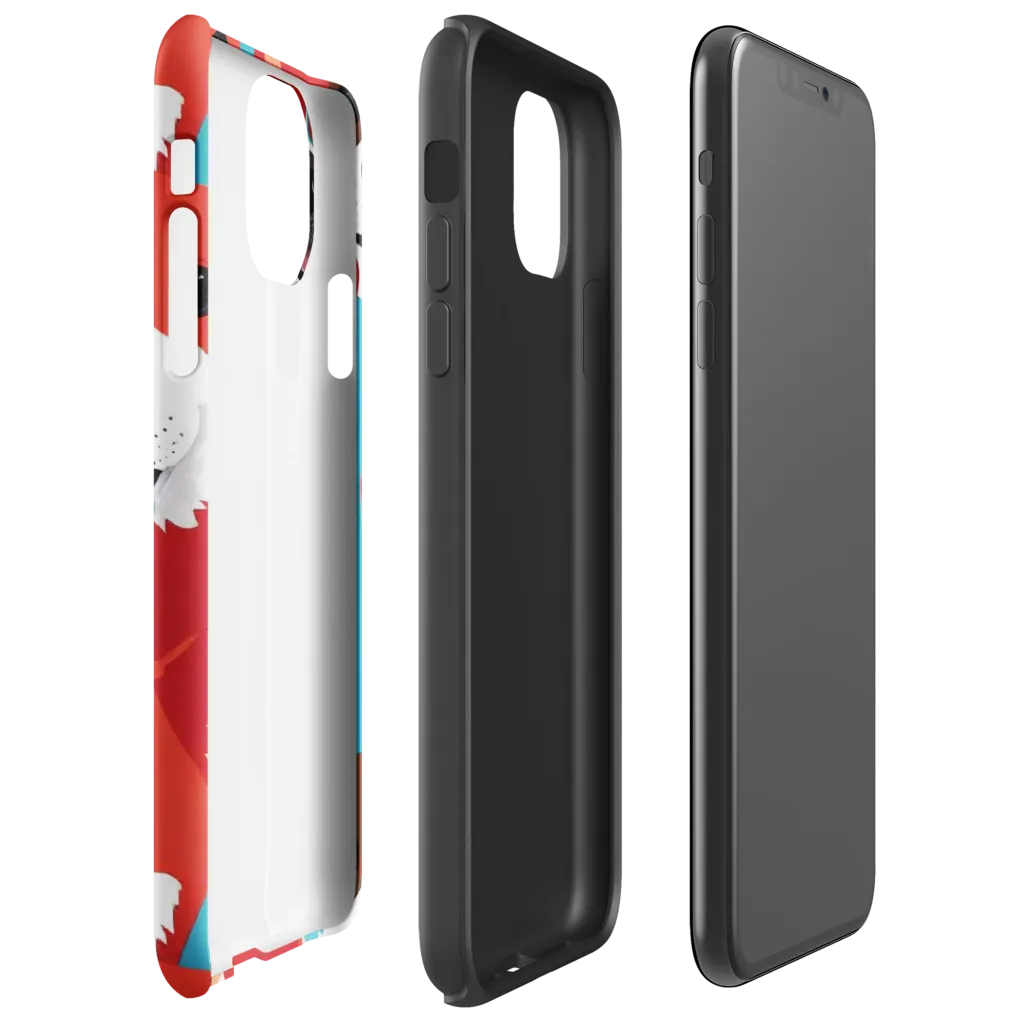 Pawsitive Color on Tough Case for iPhone® — Right