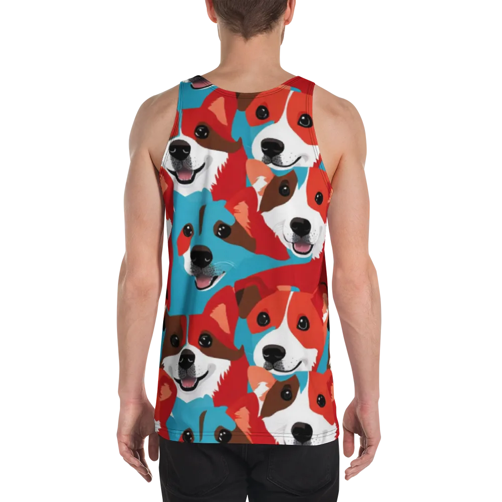 Pawsitive Color on Men's Tank Top — Back