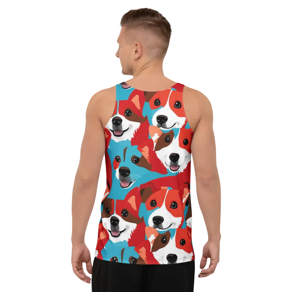 Pawsitive Color on Men's Tank Top — Back