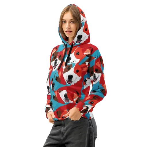 Pawsitive Color on a Cotton Hoodie