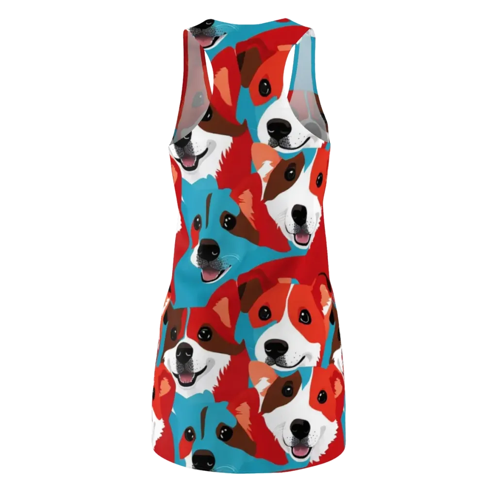 Pawsitive Color on Racerback Dress — Back