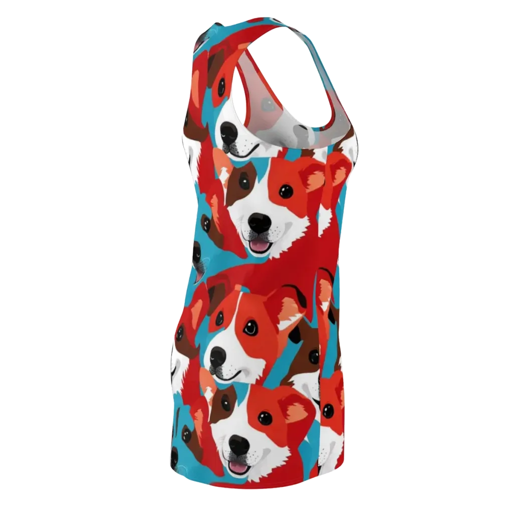 Pawsitive Color on Racerback Dress — Back Side