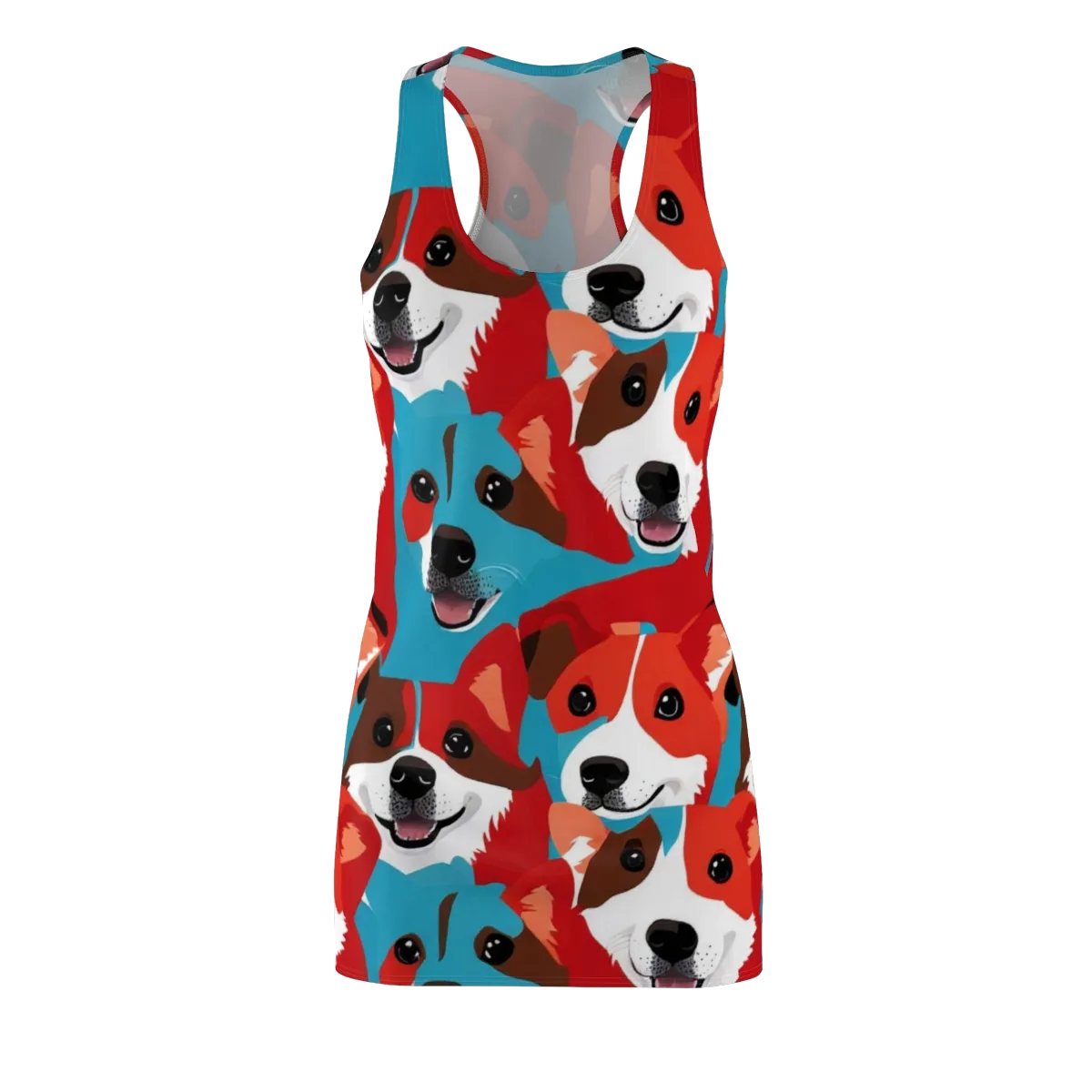 Pawsitive Color on Racerback Dress — Front