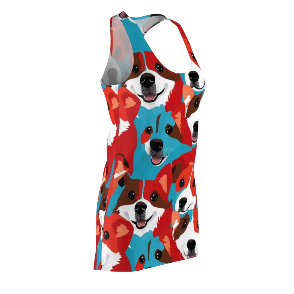 Pawsitive Color on Racerback Dress — Front Side