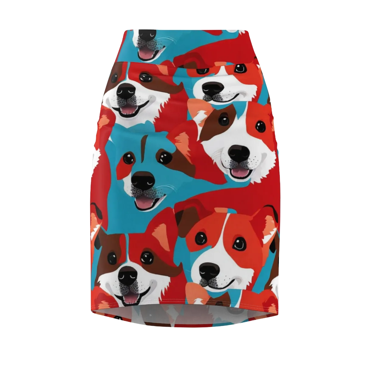Pawsitive Color on Pencil Skirt — Front