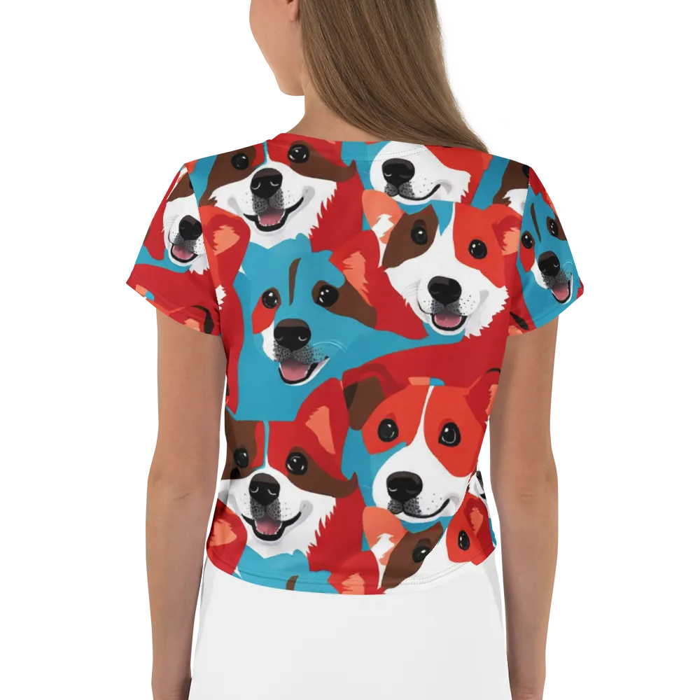 Pawsitive Color on Crop Tee — Back
