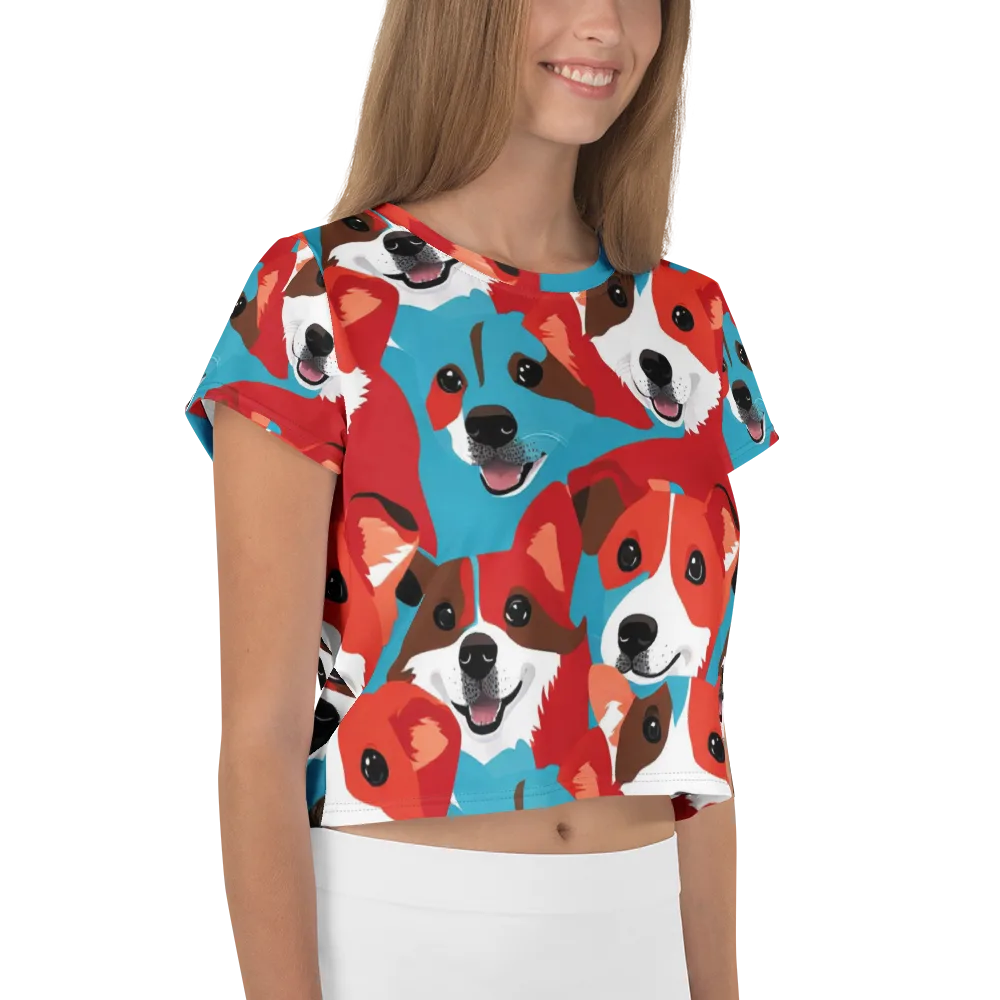 Pawsitive Color on Crop Tee — Right