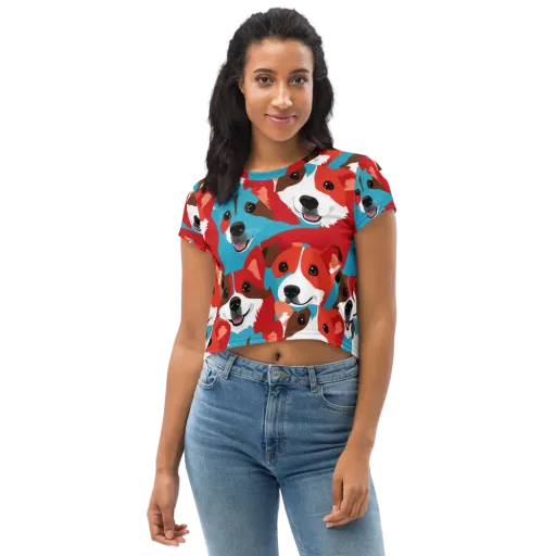 Pawsitive Color on a Crop Tee