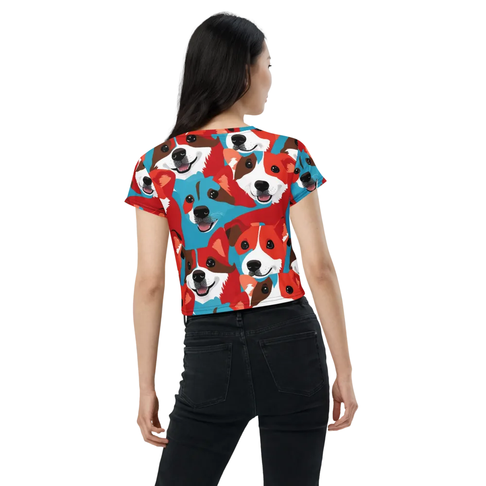 Pawsitive Color on Crop Tee — Back