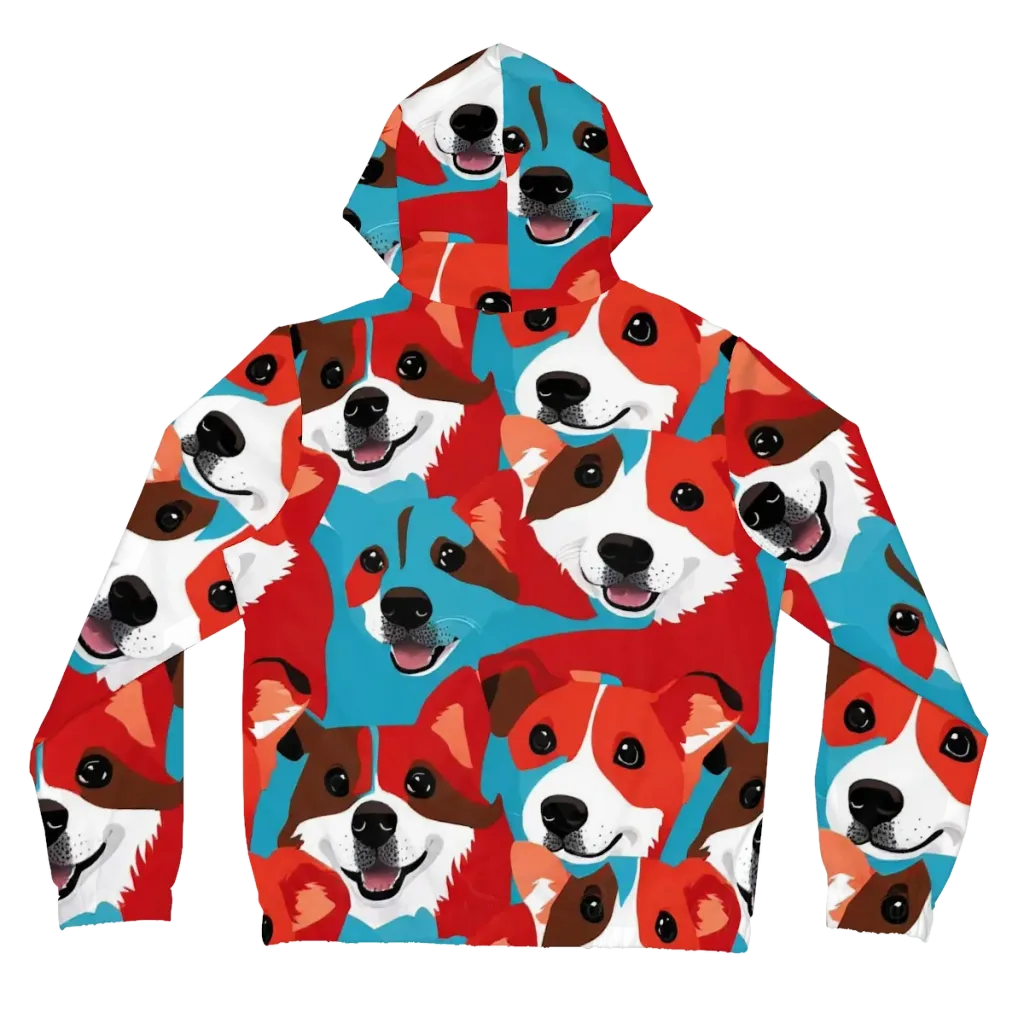 Pawsitive Color on Women's Full-Zip Hoodie — Back