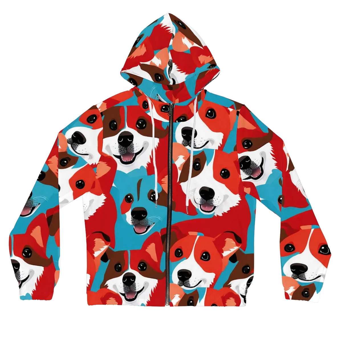 Pawsitive Color on Women's Full-Zip Hoodie — Front