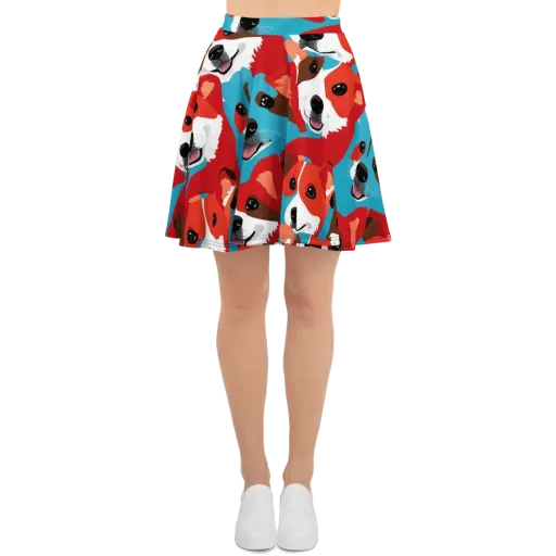 Pawsitive Color on a Skater Skirt