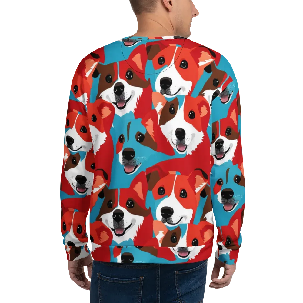 Pawsitive Color on Sweatshirt — Back