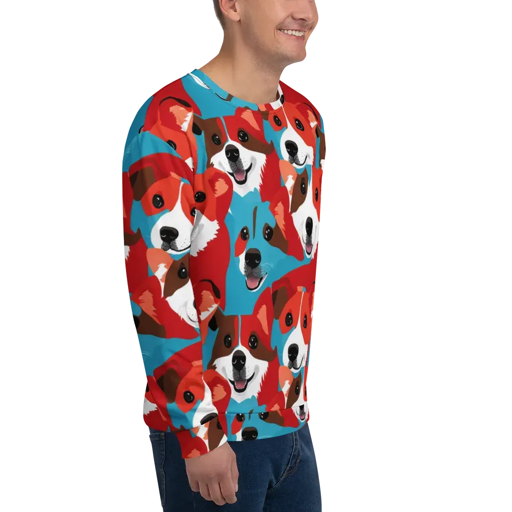 Pawsitive Color on Sweatshirt — Right Front