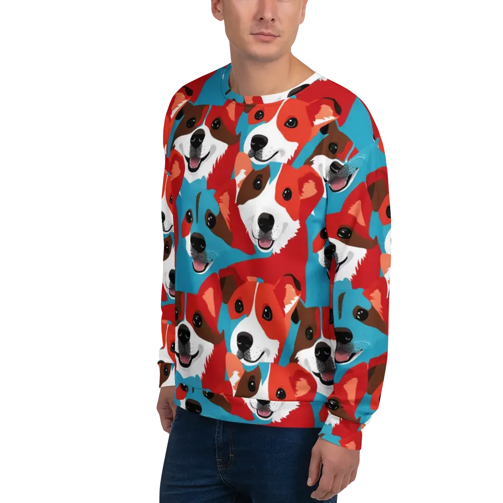 Pawsitive Color on Sweatshirt — Left Front
