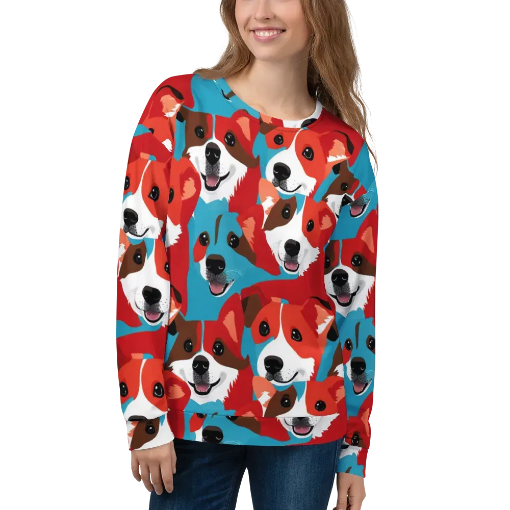 Pawsitive Color on Sweatshirt — Front