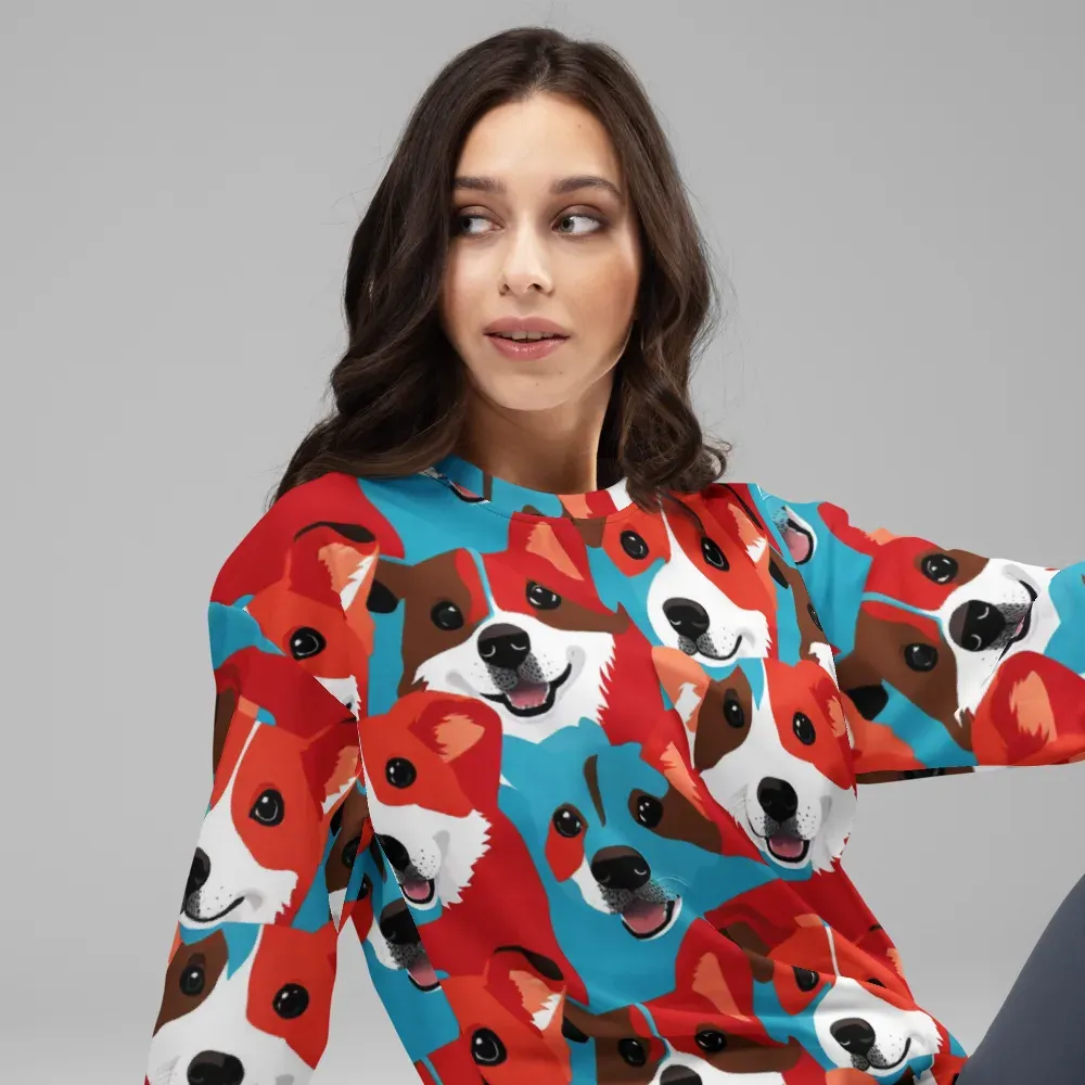 Pawsitive Color on Sweatshirt — Right Front