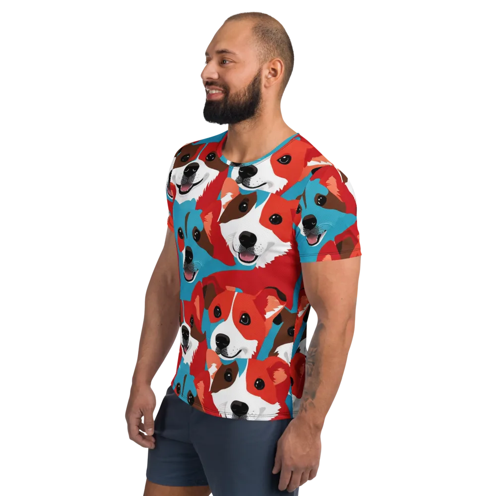 Pawsitive Color on Men's Athletic T-Shirt — Left
