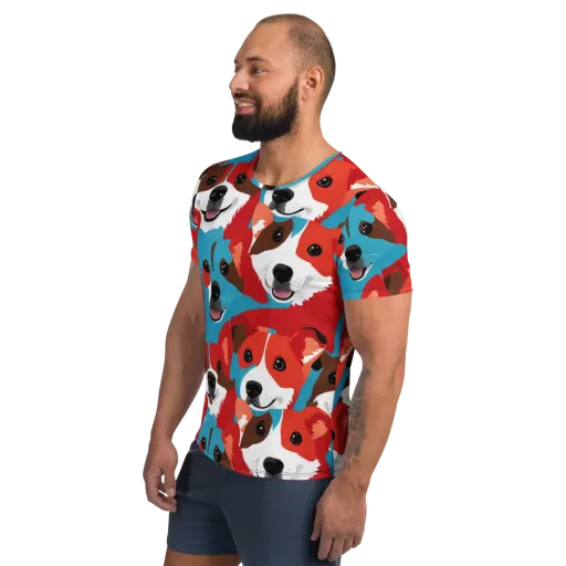 Pawsitive Color on a Men's Athletic T-Shirt
