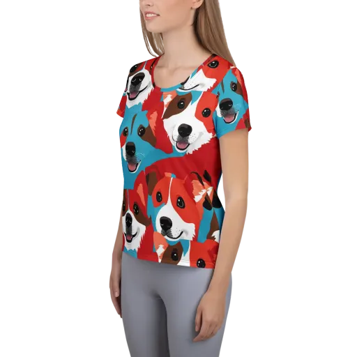 Pawsitive Color on a Women's Athletic T-Shirt